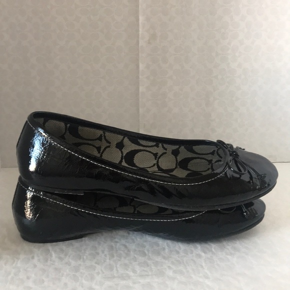 Coach (#Q163) Lonnie patent leather Ballet Flats - Picture 6 of 8